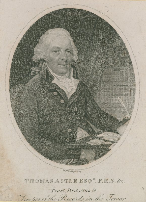 Porträtt av Thomas Astle av English School