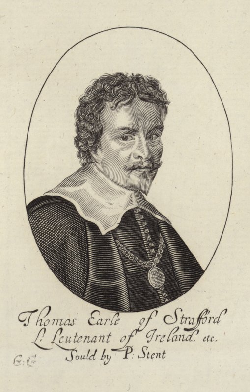 Porträtt av Thomas Wentworth av English School