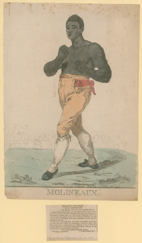 Porträtt av Tom Molineaux av English School