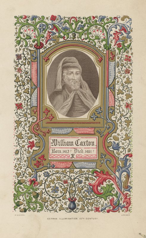 Porträtt av William Caxton av English School