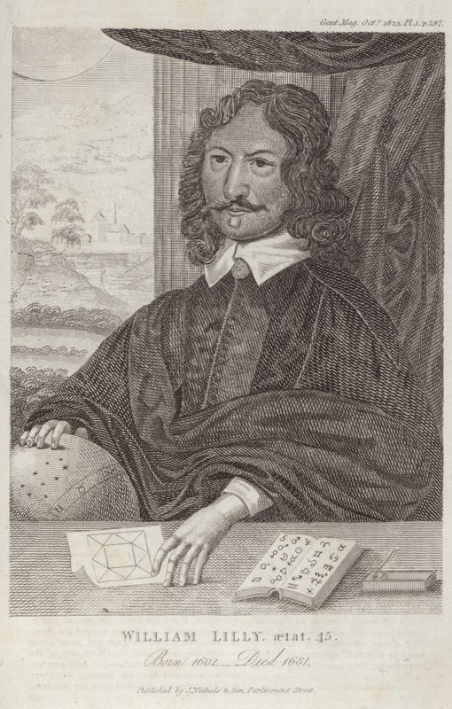Porträtt av William Lilly av English School