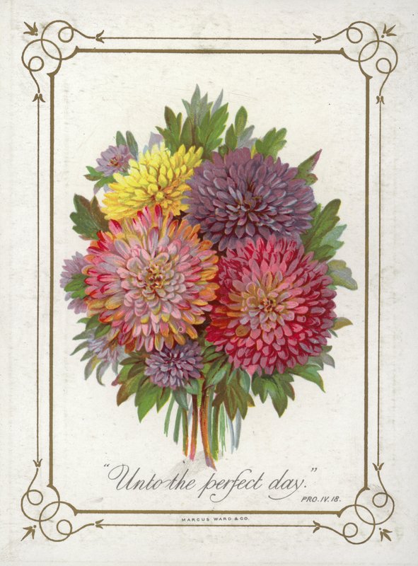 Posy av blommor av English School