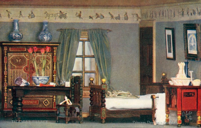 Prinsessan Daphnes sovrum, Titanias palats (färglitografi) av English School
