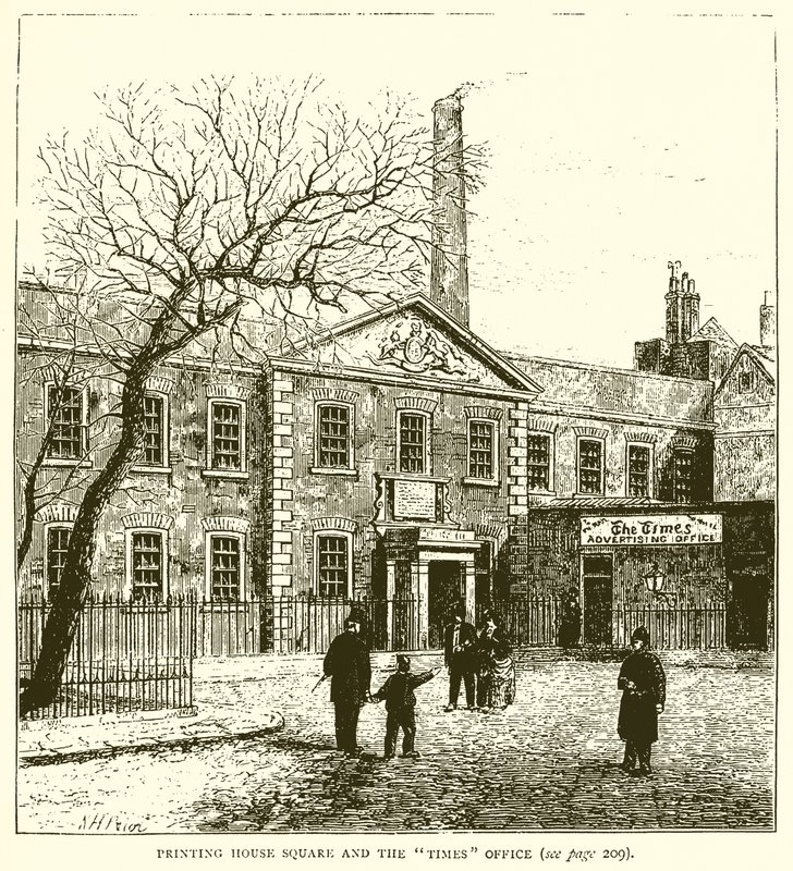 Printing House Square och Times Office av English School