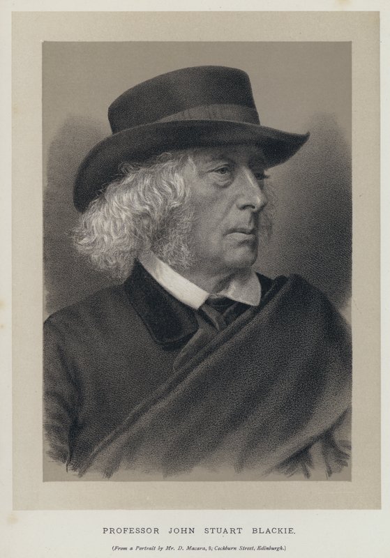 Professor John Stuart Blackie (gravyr) av English School
