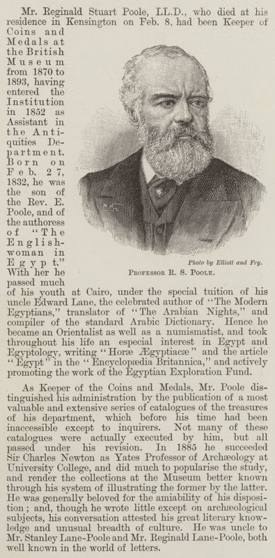 Professor RS Poole (gravyr) av English School