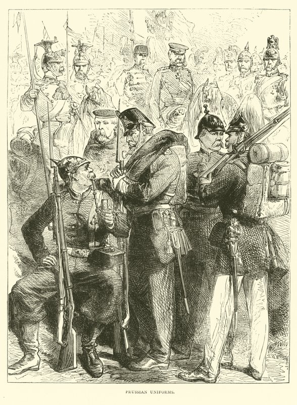 Preussiska uniformer, augusti 1870 av English School