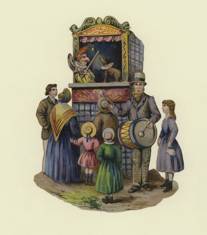 Punch and Judy show (chromolitho) av English School