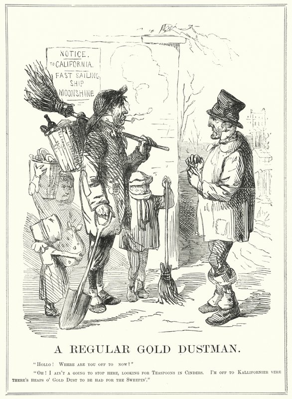 Punch cartoon: A Regular Gold Dustman (gravyr) av English School