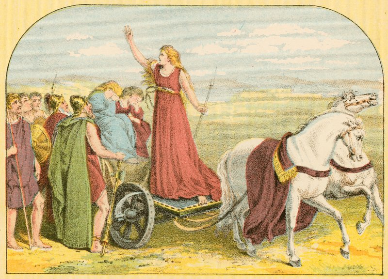 Dronning Boadicea frø av English School