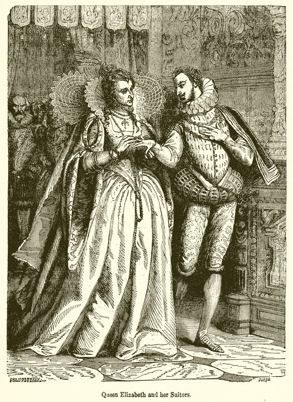 Drottning Elizabeth och hennes friare av English School
