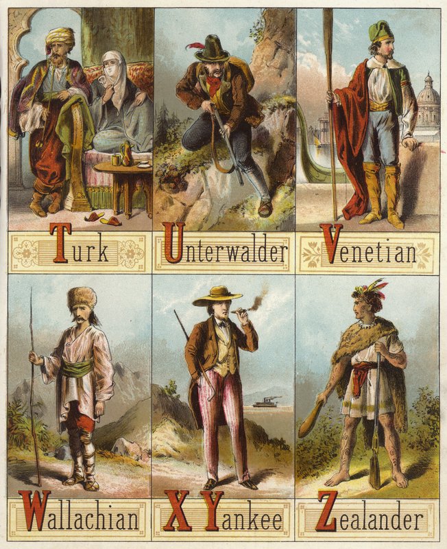 Världens raser (chromolitho) av English School