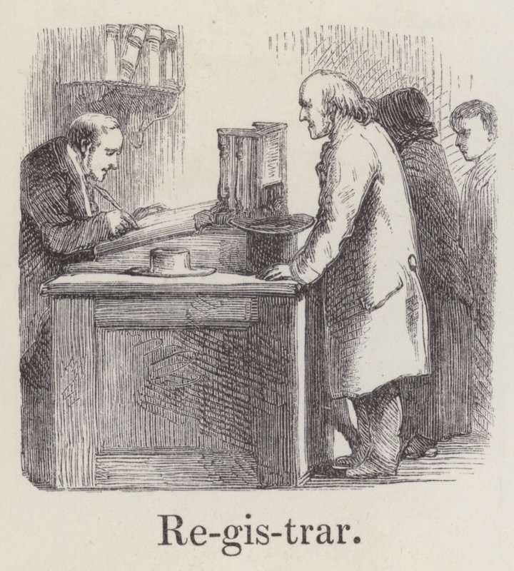 Registrator (gravyr) av English School