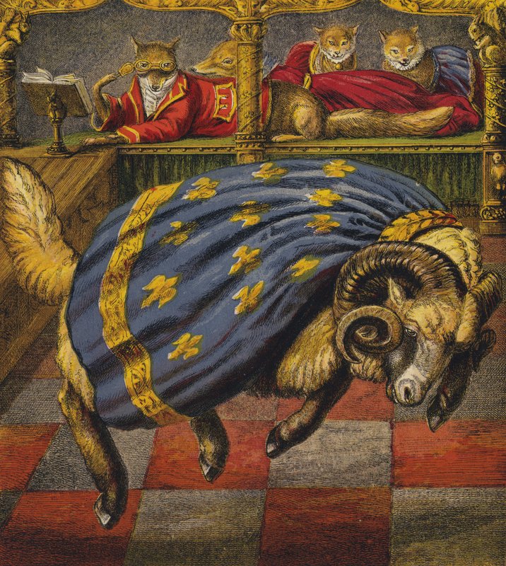 Reynard The Fox (färg litho) av English School