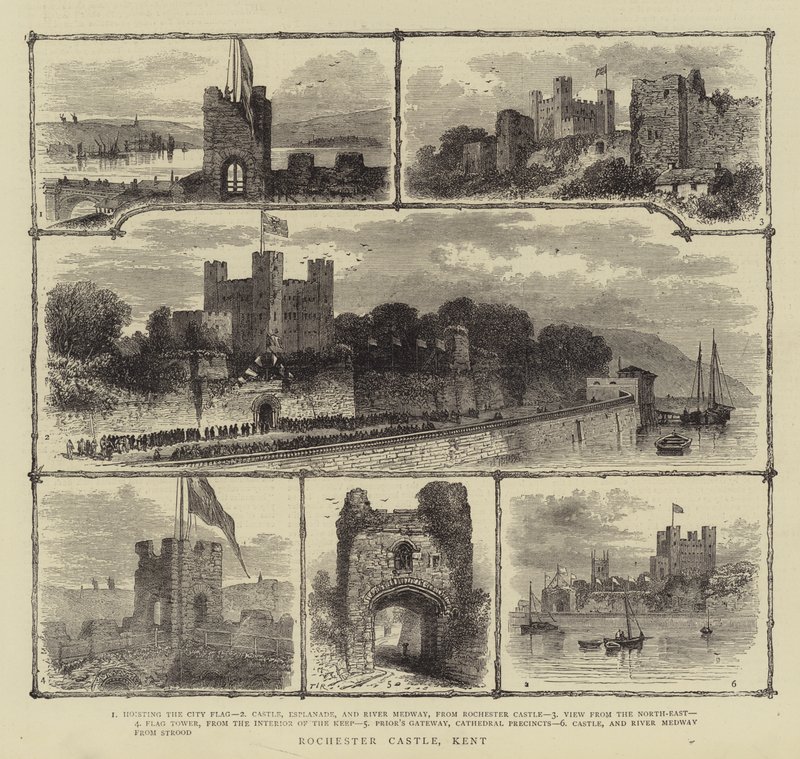 Rochester Castle, Kent (gravyr) av English School