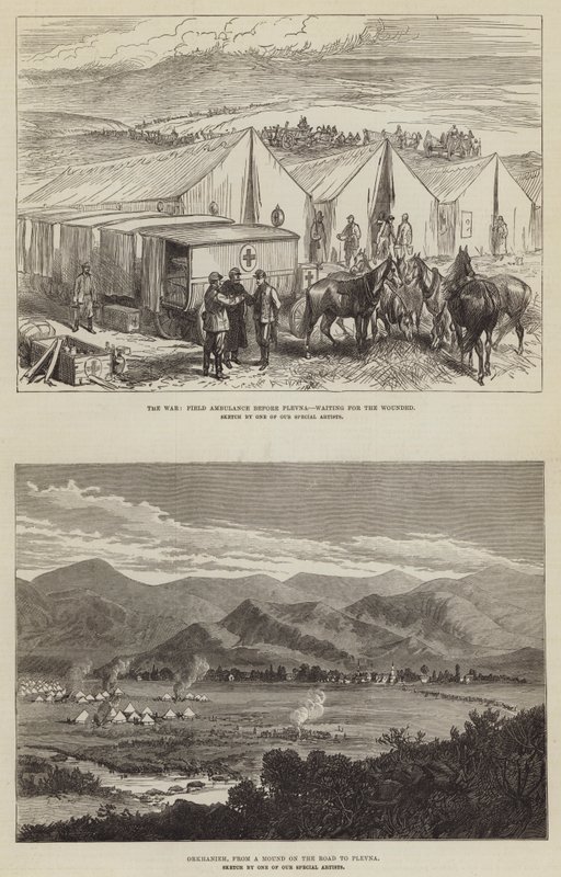 Ryska turkiska kriget (gravyr) av English School