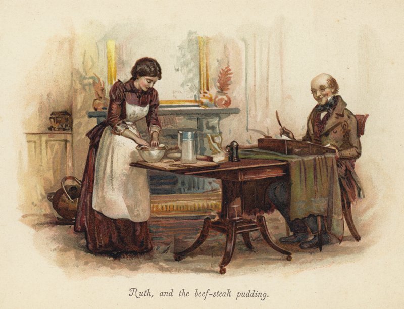 Ruth och biffpuddingen (chromolitho) av English School
