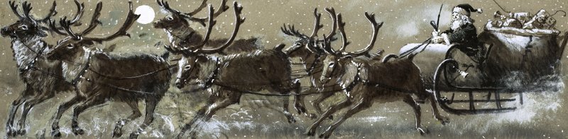 Jultomten i sin släde av English School