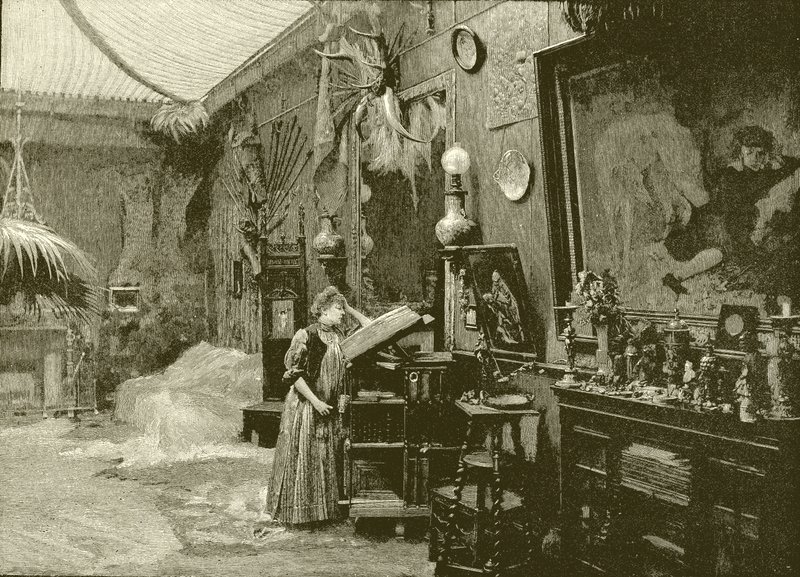 Sarah Bernhardt i sin studio av English School