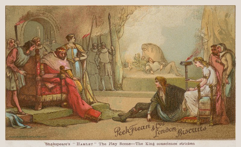 Scen från Shakespeares Hamlet av English School