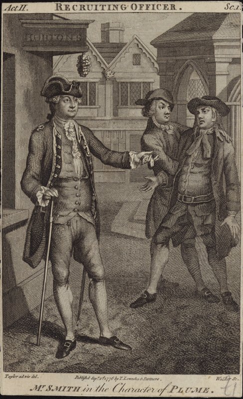 Scen från The Recruiting Officer av English School