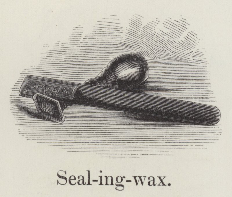 Förseglingsvax (gravyr) av English School