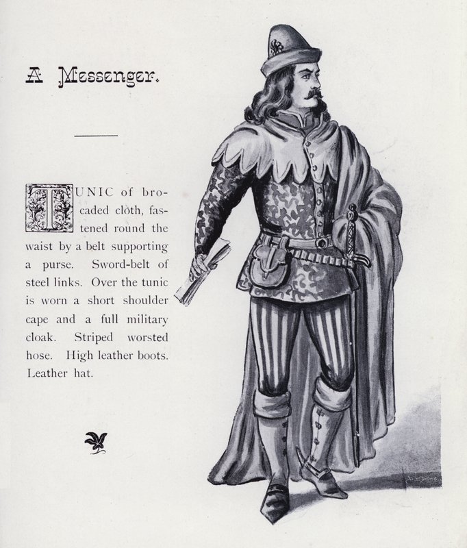 Shakespeares King Richard III: A Messenger (litho) av English School