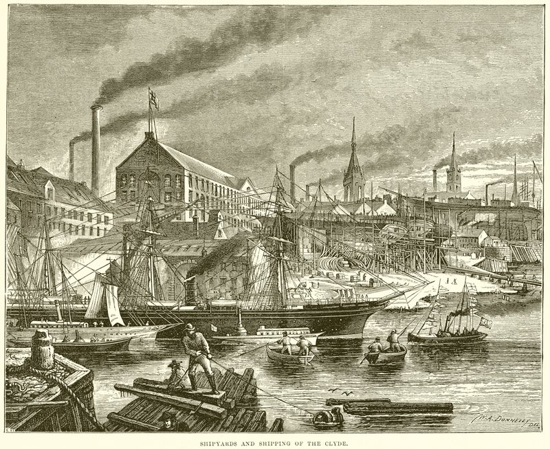 Skeppsvarv och Shiping of the Clyde av English School