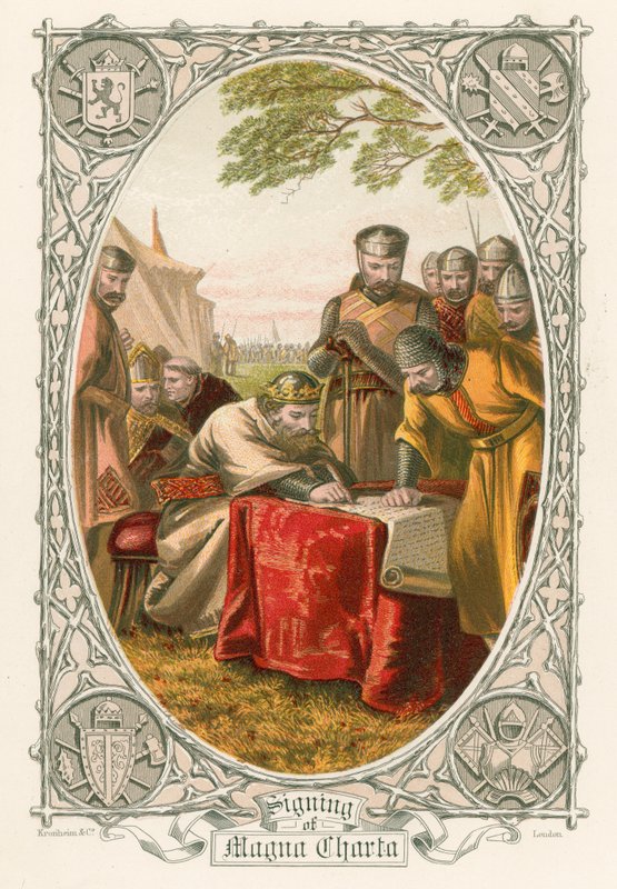 Undertecknandet av Magna Carta av English School