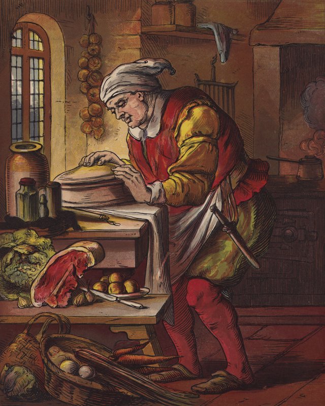 Sjung en sång av sixpence (färg litho) av English School