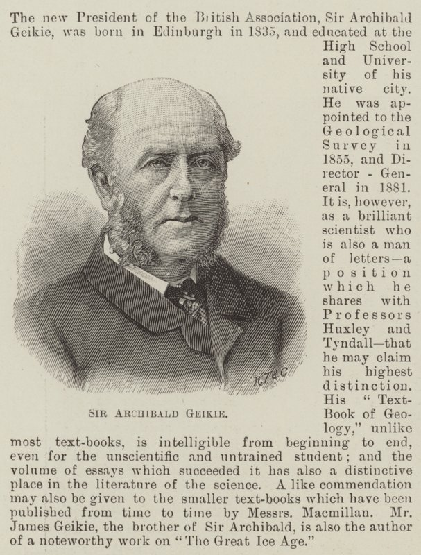 Sir Archibald Geikie (gravyr) av English School
