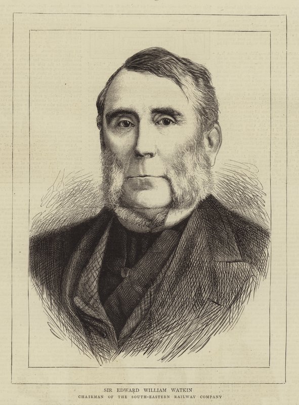 Sir Edward William Watkin (gravyr) av English School