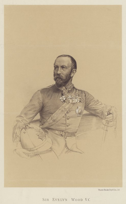 Sir Evelyn Wood, VC (litho) av English School