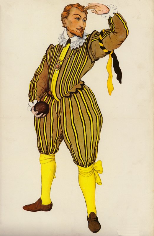 Sir Francis Drake (färg litho) av English School