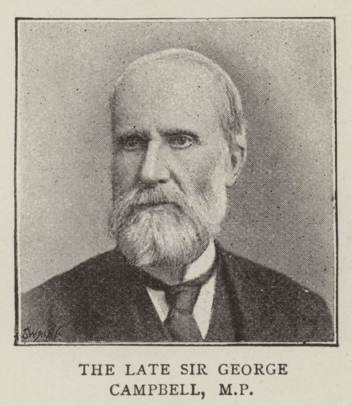 Sir George Campbell (gravyr) av English School