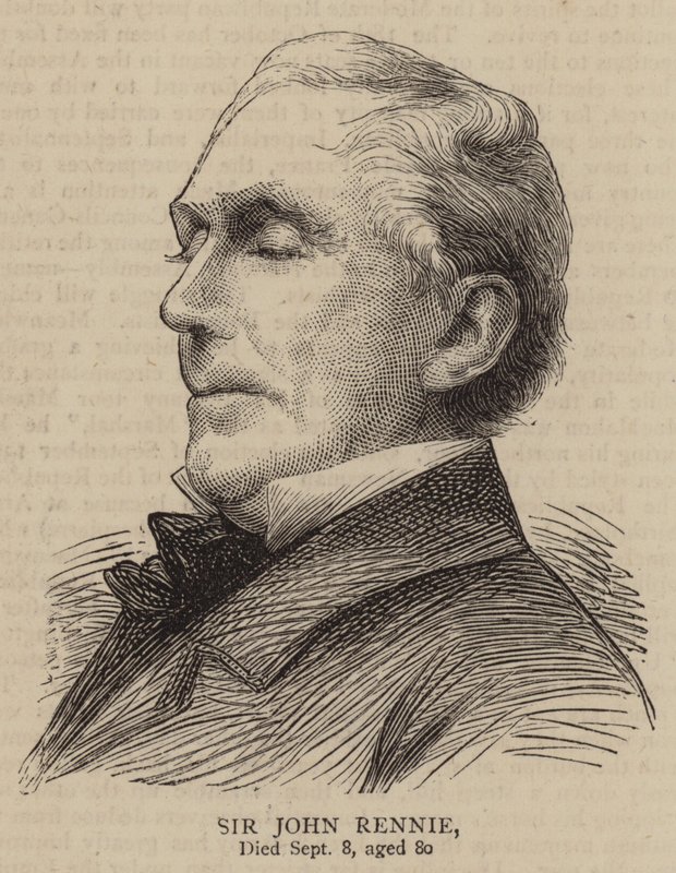 Sir John Rennie (gravyr) av English School