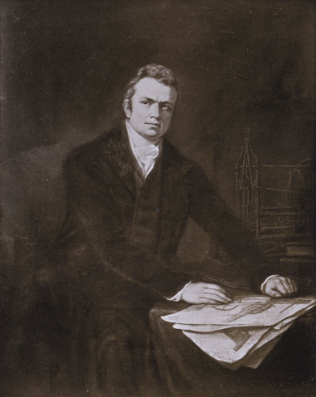 Sir Marc Isambard Brunel (litho) av English School