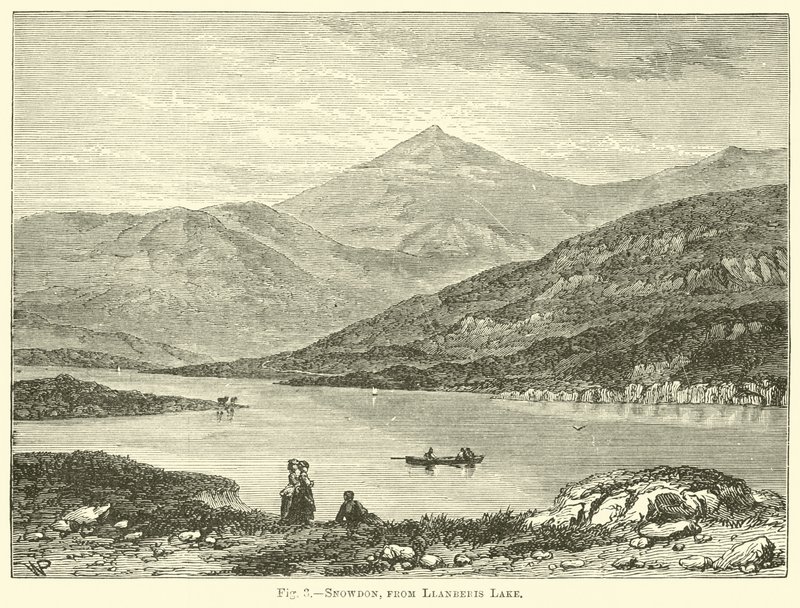 Snowdon, från Llanberis Lake av English School
