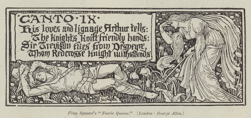 Spensers "Faerie Queene" (gravyr) av English School