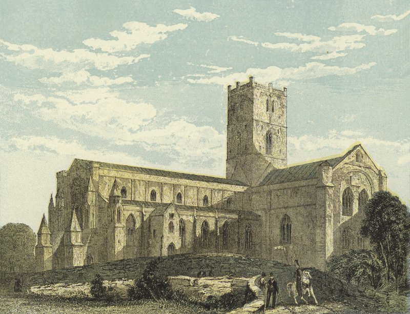 St Davids Cathedral, South West View av English School