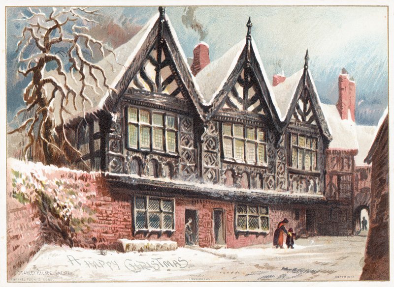 Stanley Palace, Chester, julkort av English School