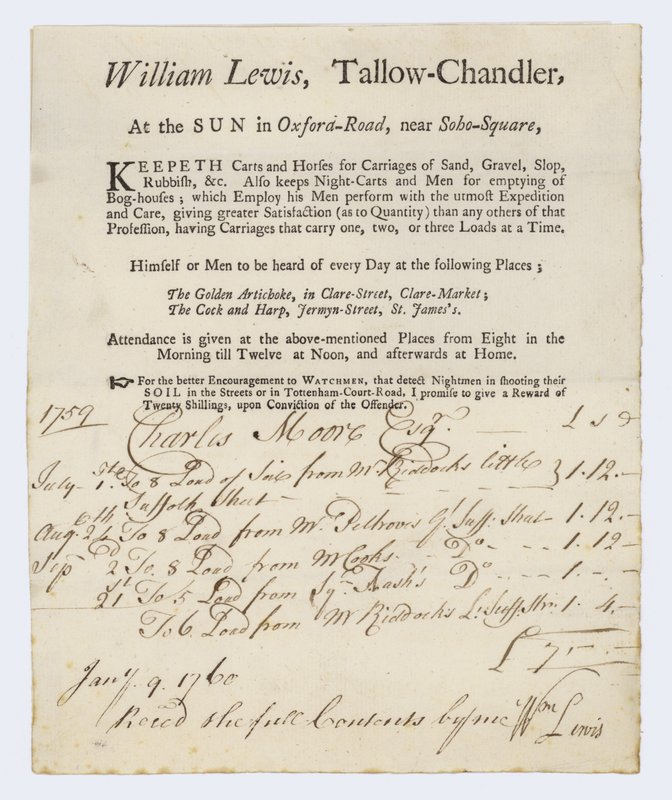 Talg Chandler, William Lewis, byteskort av English School