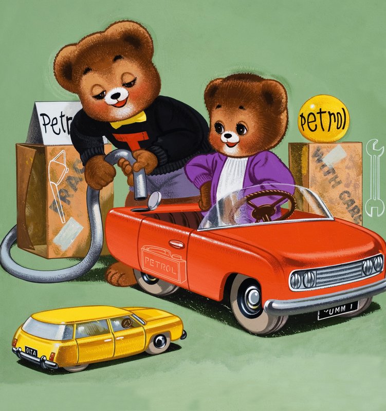 Teddybjörn (med dolda föremål) av English School