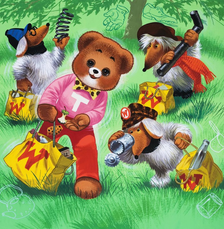 Teddybjörn (med dolda föremål) av English School