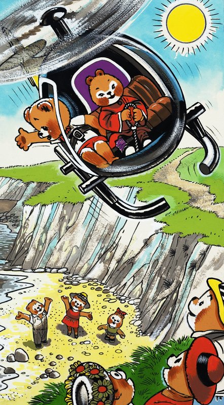 Teddybjörnar i helikopter av English School