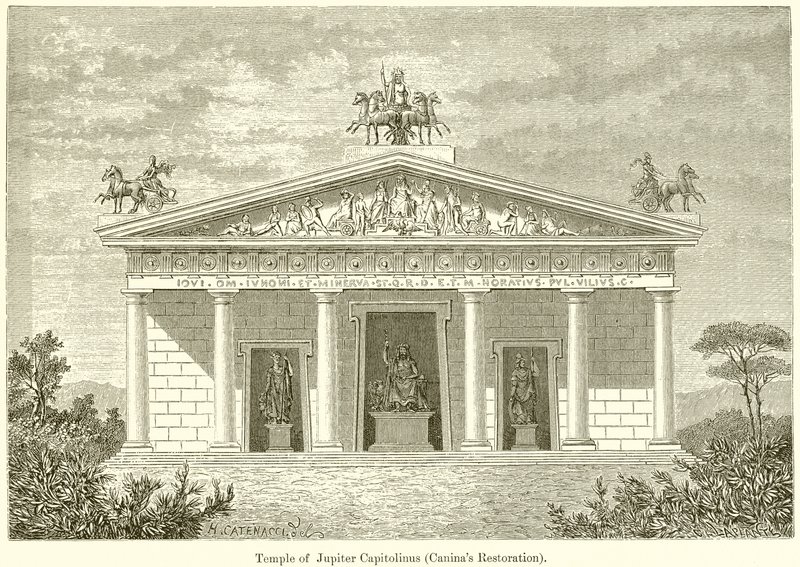 Temple of Jupiter Capitolinus (Caninas Restoration) av English School