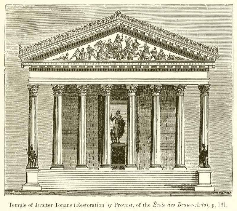 Temple of Jupiter Tonans av English School