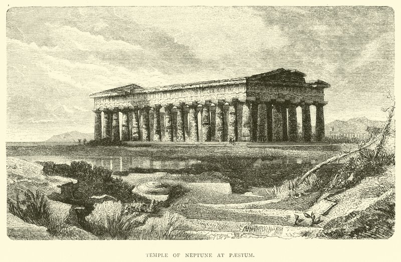 Neptunus tempel i Paestum av English School