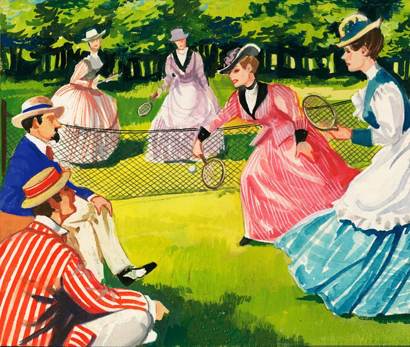 Tennis var alltid populärt bland kvinnor av English School