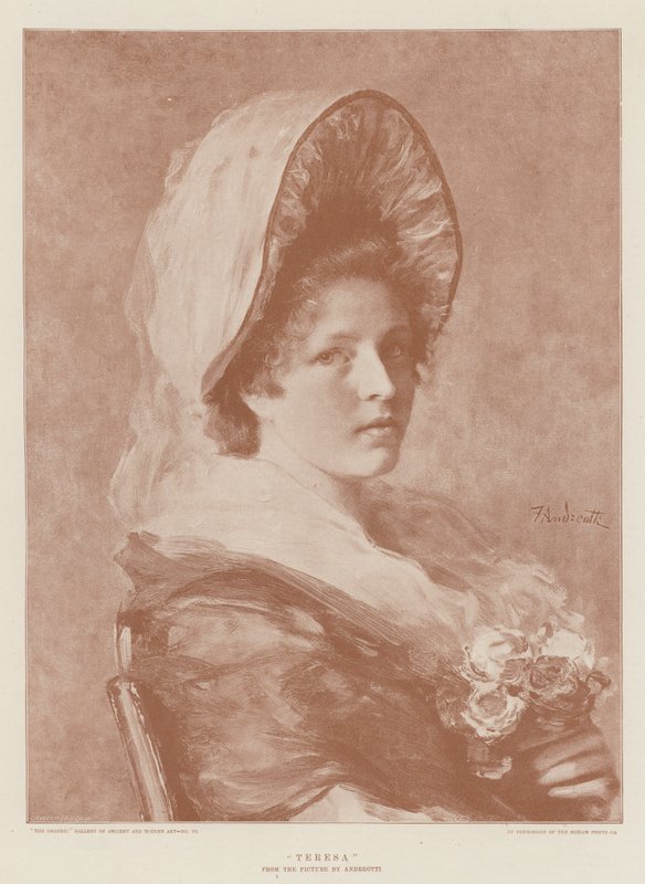 Teresa (färglitografi) av English School